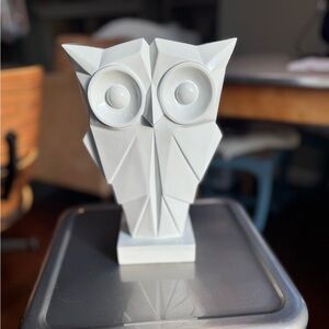 Origami Owl Geometric White Sculpture